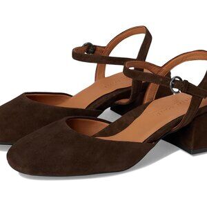 Lucinda Block Heel Chocolate Suede Pump by Gentle Souls for Kenneth Cole